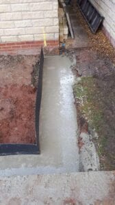 Cement setting in the ground