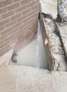 Cement in hole