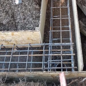 Steel supports for mini piling