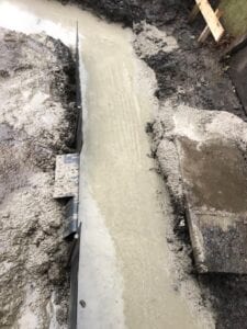 Cement in the ground