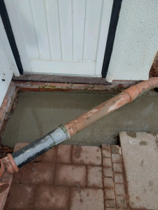 Cement in the ground